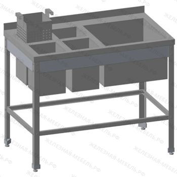 Ванна моечная двойная для мойки яйц ВМСЯ-1/5-Б-ЭЦ+ВМС-1/5-Б-ЭЦ